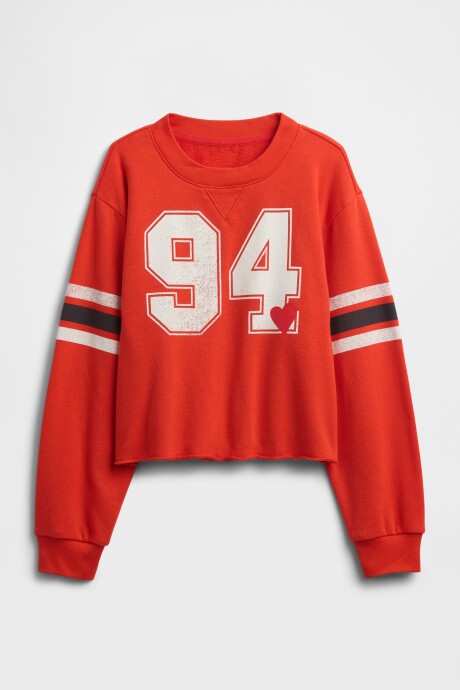 V-FRENCH TERRY CREW Poster Red