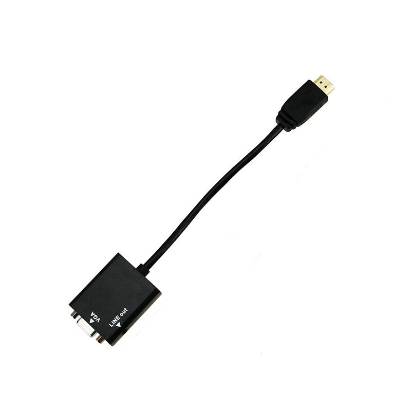 Cable Adaptador para PC HDMI Macho a VGA Hembra con audio Cable Adaptador para PC HDMI Macho a VGA Hembra con audio