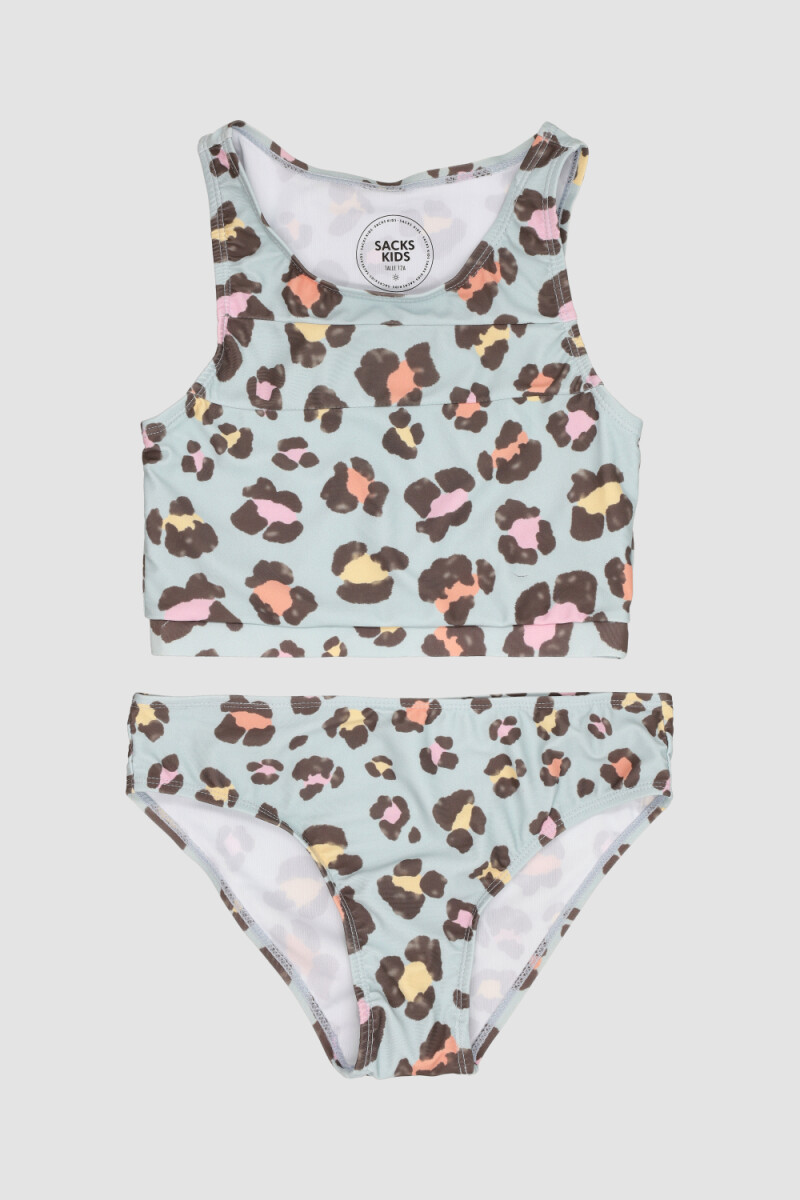 Bikini surf girl tricolor 6-16a Animal print