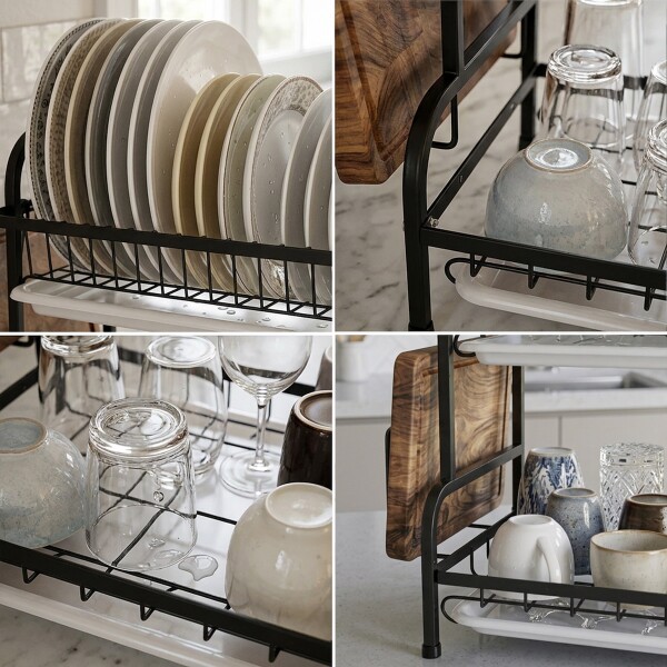 Escurridor de Platos Seca Vajilla Y Cubiertos Mesada Cocina De 2 Niveles Imback Escurridor de Platos Seca Vajilla Y Cubiertos Mesada Cocina De 2 Niveles Imback