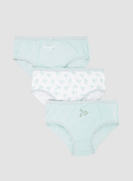 Pack x3 bombachas niña Celeste
