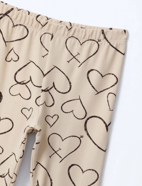 PANTALON LEGGING FEM BEIGE