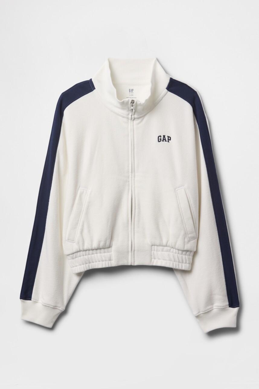 Campera Deportiva Sin Felpa Logo Gap Niña New Off White