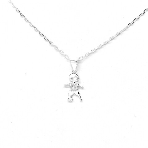 Cadena y Colgante en Plata 925 con Zirconias Cadena y Colgante en Plata 925 con Zirconias