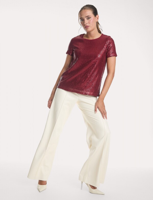 Blusa Lentejuelas BORDEAUX