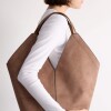 Bolso Josephine en efecto gamuza Taupe