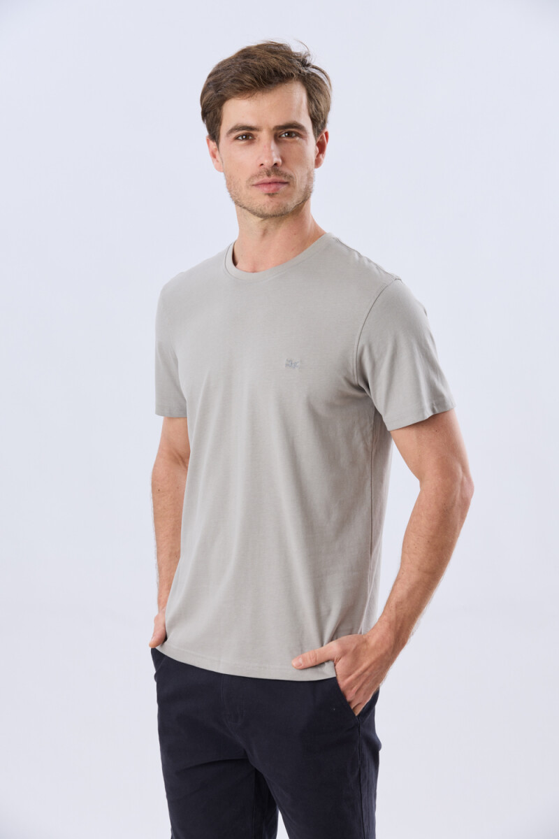 REMERA BÁSICA DE ALGODÓN - Khaki 