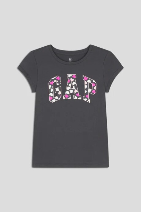 Remera Logo Gap Manga Corta Niña Soft Black