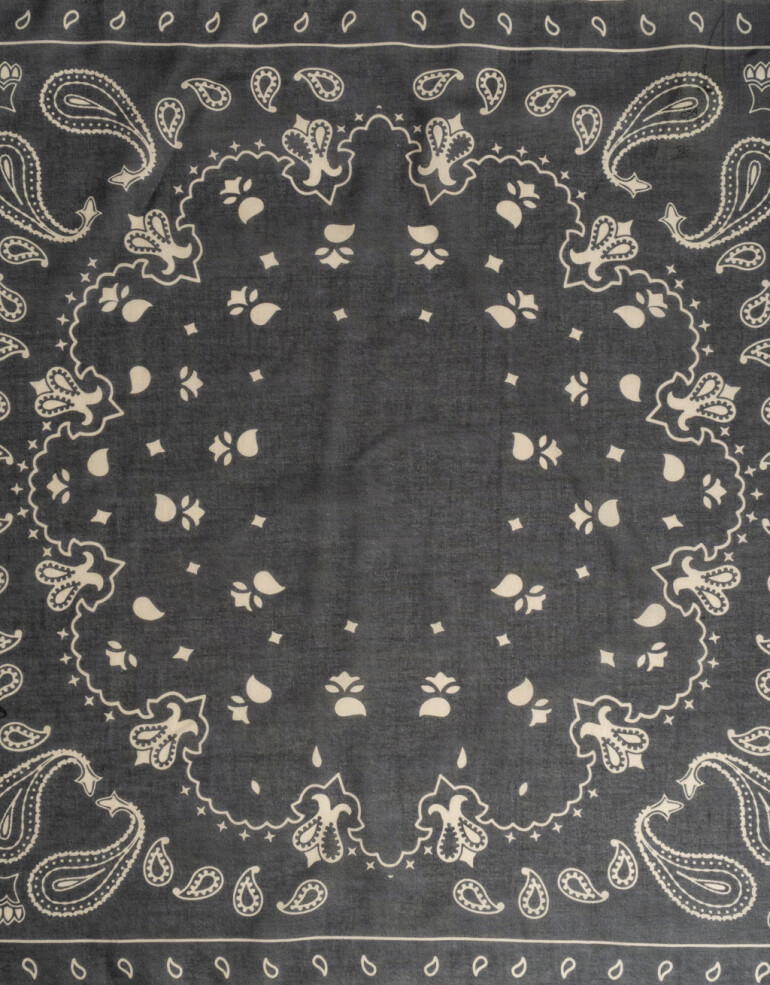 Pañuelos Raso Estampados Varios Pañuelo Estampa Paisley Negro - Negro