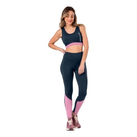 Calza legging deportiva para dama Graphene Gris y Rosa G