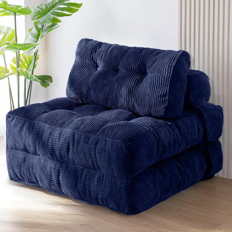 Sofá Sillón Cama Plegable Cloudnest + Almohada Living Azul