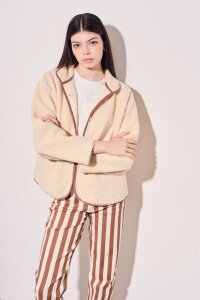 Campera Corderito Vegano Nácar