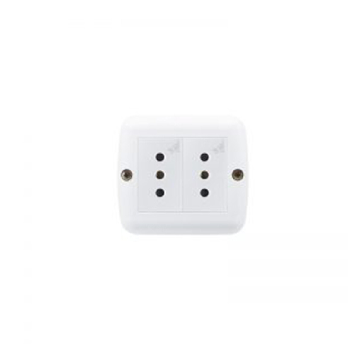Caja ext. 2 módulos c/2 tomas 3 en línea blanco - M47226 