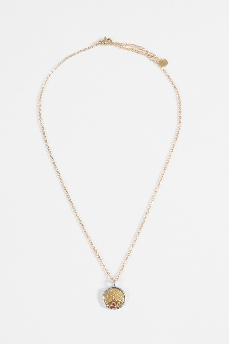Collar cadena dije medalla dorado