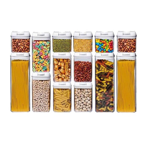 Set De 14 Recipientes Hermeticos Frascos Para Cocina Tarros CTN003 Set De 14 Recipientes Hermeticos Frascos Para Cocina Tarros CTN003
