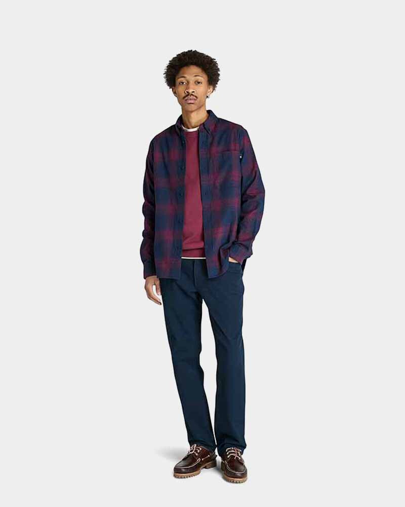 Camisa Franela Manga Larga Hombre Dark Sapphire Yd