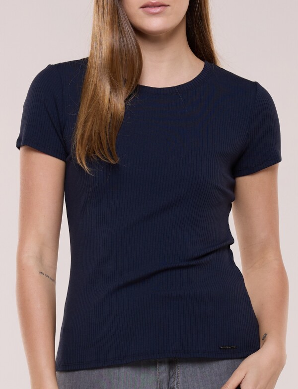 Remera Básica Ribs MARINO