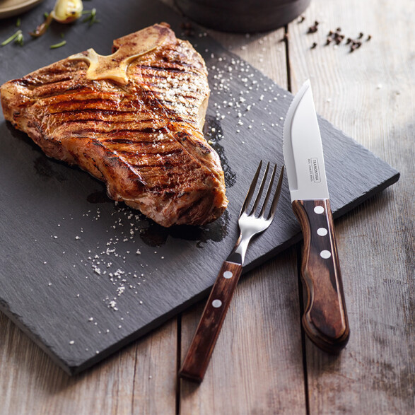 Cuchillo Jumbo para asado modelo CHURRASCO, 12 piezas -TRAMONTINA TN9207