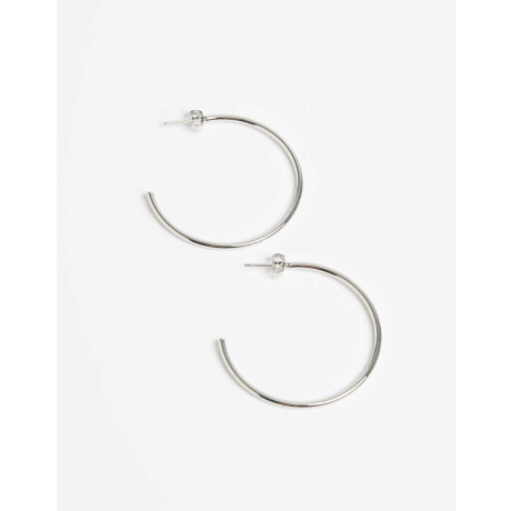 Aros Argollas Metal Plateado