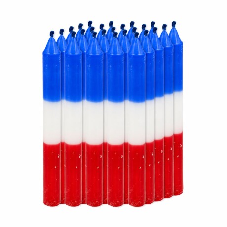 VELAS SUPER COMBINADA X25 Azul/blanco/rojo