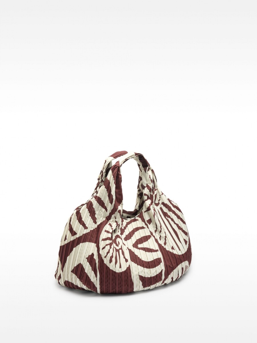 Bolso De Hombro Nylon Estampado crudo