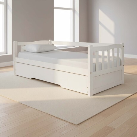 CAMA MARINERA 1 PLAZA PINO-Y-MDF BLANCO TOTA