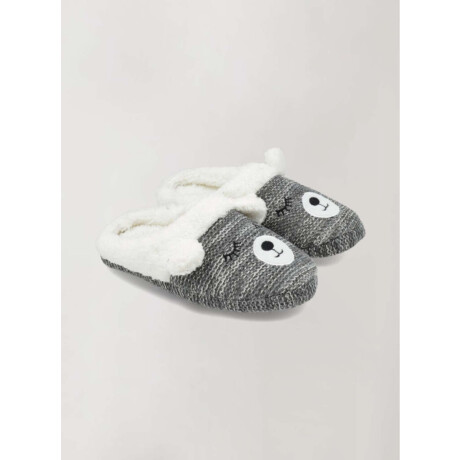 Pantufla oso Gris melange