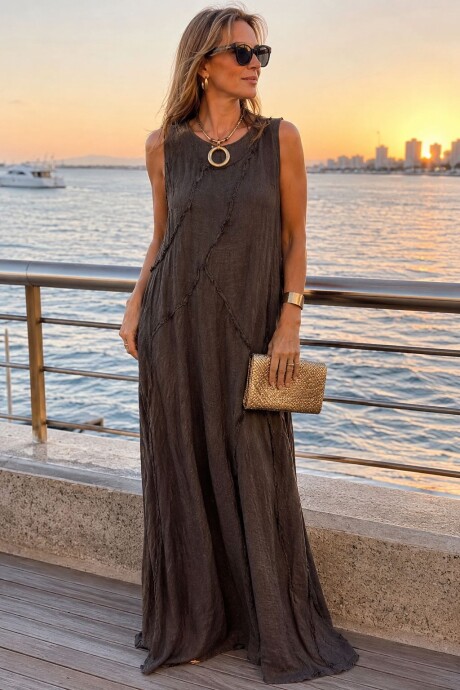 VESTIDO TIALLI Chocolate