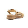 Country Sandalia Mujer Tira Ancha Con Pulsera Y Velcro Beige