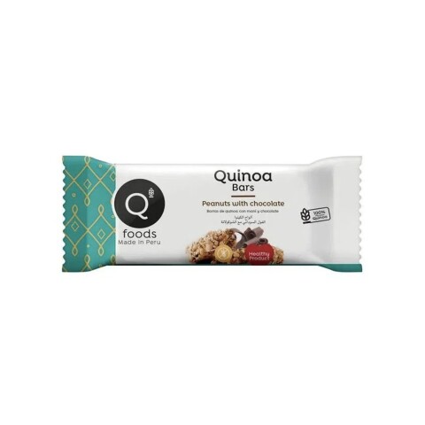 Barra de Quinoa con mani y chocolate Qfoods Barra Quinoa Mani Choco Qfoods