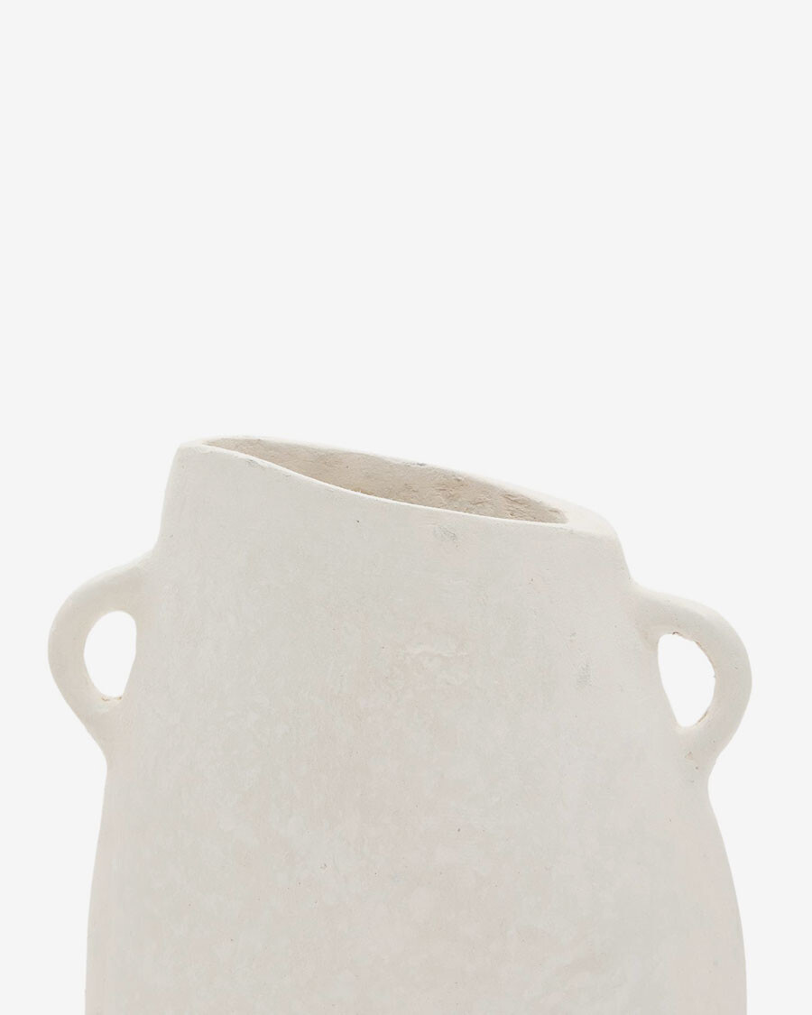 Jarrón Neti de papel maché blanco 27 cm Jarrón Neti de papel maché blanco 27 cm