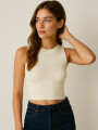 Tops Plisure Marfil / Off White