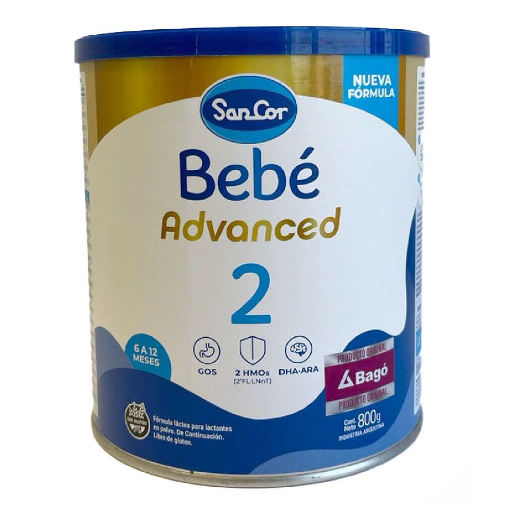 Bebé 2 Sancor Advanced Leche en Polvo - Lata de 800 gr