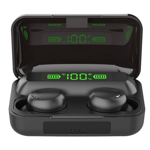 Auriculares Bluetooth Tws Bth - F9 - 5 AURICULAR BT DISPLAY F9 NEGRO/VIOLETA