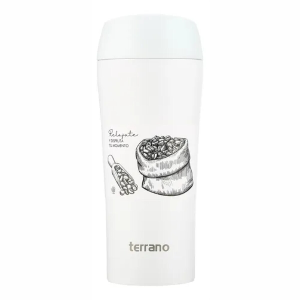 TERRANO VASO TERMICO CAFE 450 ML - BLANCO 