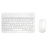 Teclado + Mouse Inalambricos Bluetooth Ultra Finos Elegantes Color Blanco