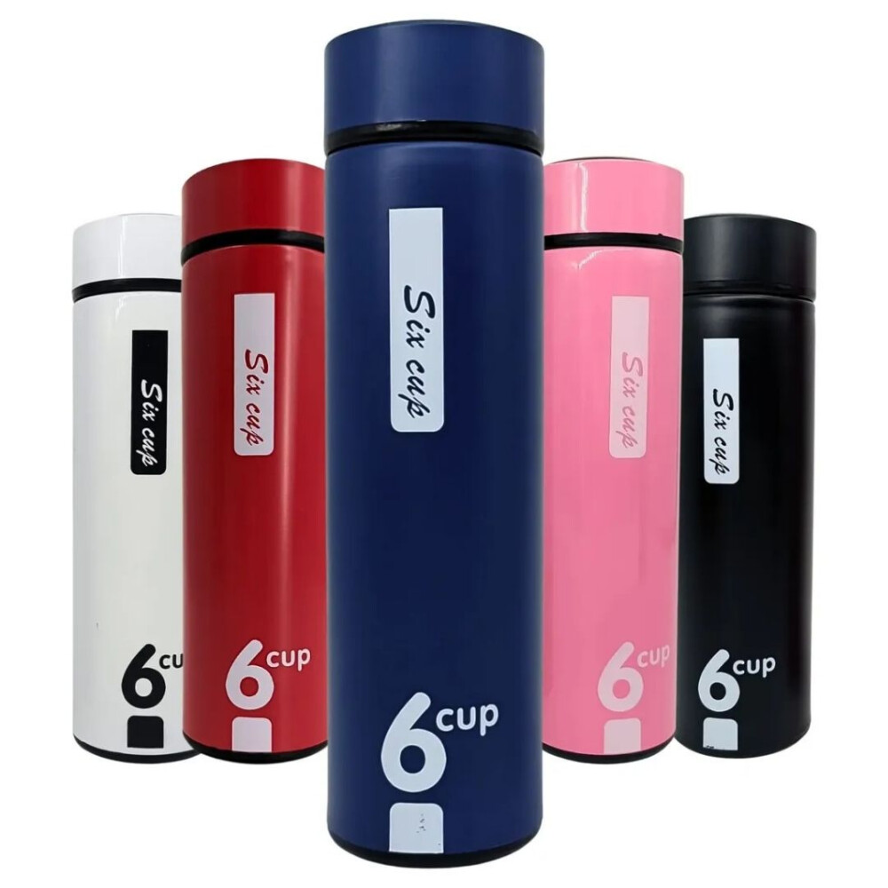 Mini Termo Viajero Con Infusor Azul