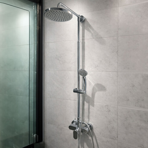 Monocomando Barral Exterior Para Ducha Fija + Manual Fresia 000