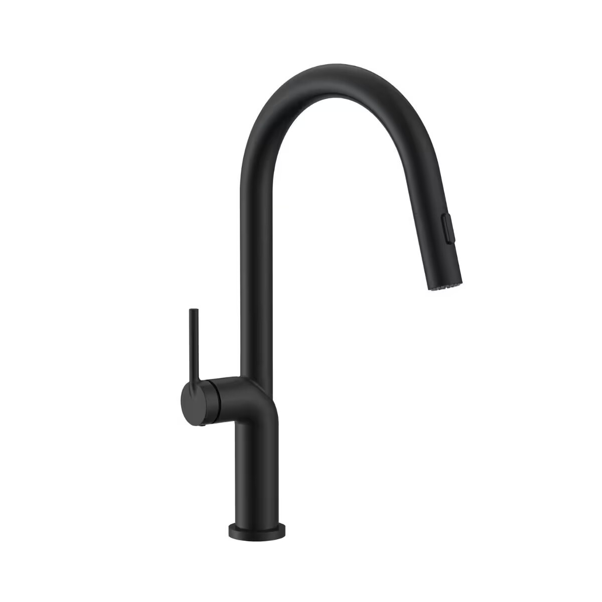 Grifería De Cocina Monocomando De Mesada Eon Curvo Extensible Negro Mate 