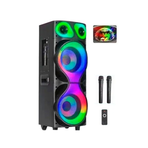 TORRE DE SONIDO KOLAV DOBLE 10" 2101A RECARGABLE BLUETOOTH Negro