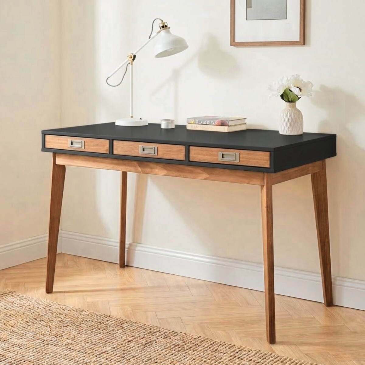 Escritorio Linea Metro - Negro/Miel 