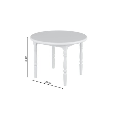 Mesa redonda 105x76 Linea Parma Blanco