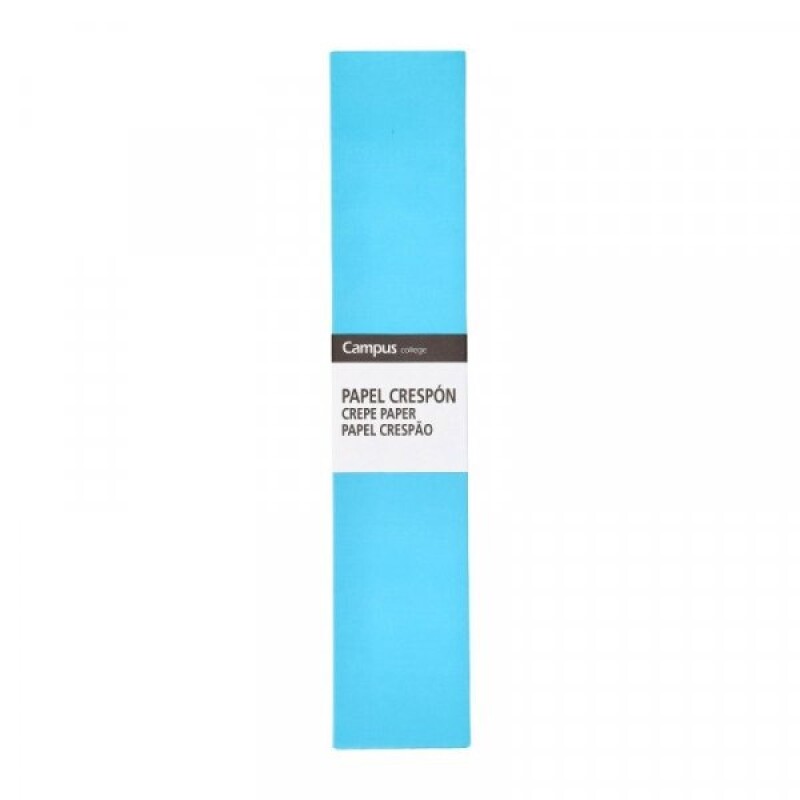 Papel Crepé Campus Celeste 50Cm x2M 20 Grs #Papel Crepé Campus Celeste 50Cm X 2M 20 Grs
