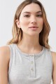 Top canale con botones gris melange