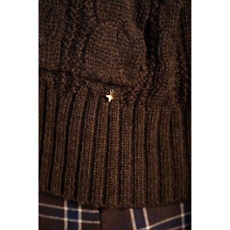 Cardigan Texturado Lana Chocolate