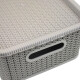Caja organizadora símil ratán 12,5lt Cappuccino