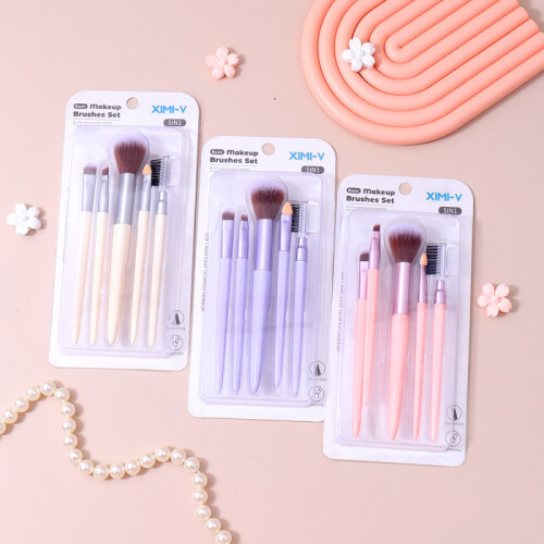 Juego De Brochas De Maquillaje Básicas - 5 Unidades Juego De Brochas De Maquillaje Básicas - 5 Unidades