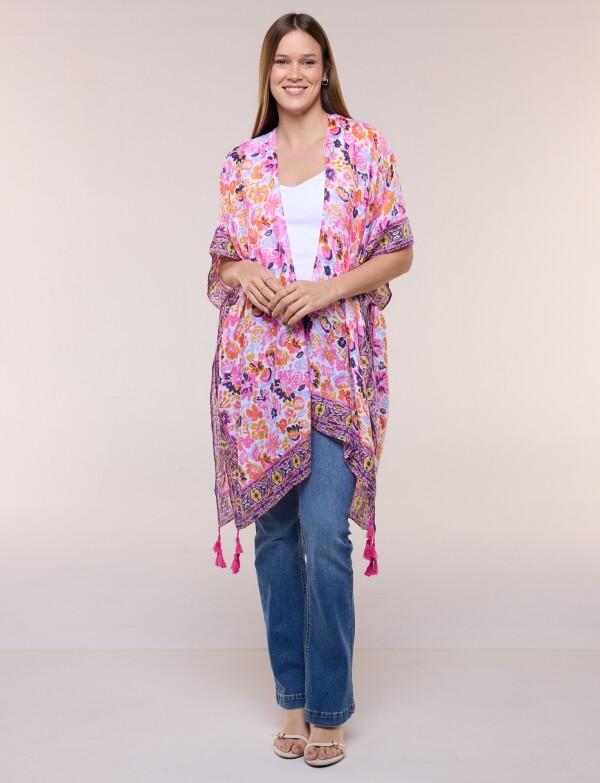 Kimono Flores MULTI/ROSA
