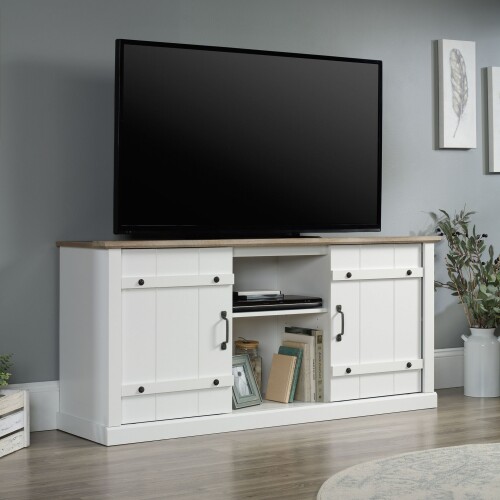 Rack para TV 70" Puertas corredizas - Sauder - Credenza Blanco