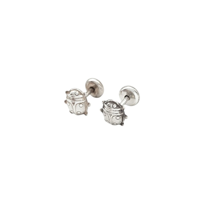 Abridores bebe Mariquitas - Plata 925 - Sin Piedra - AB3014 Sinpiedra